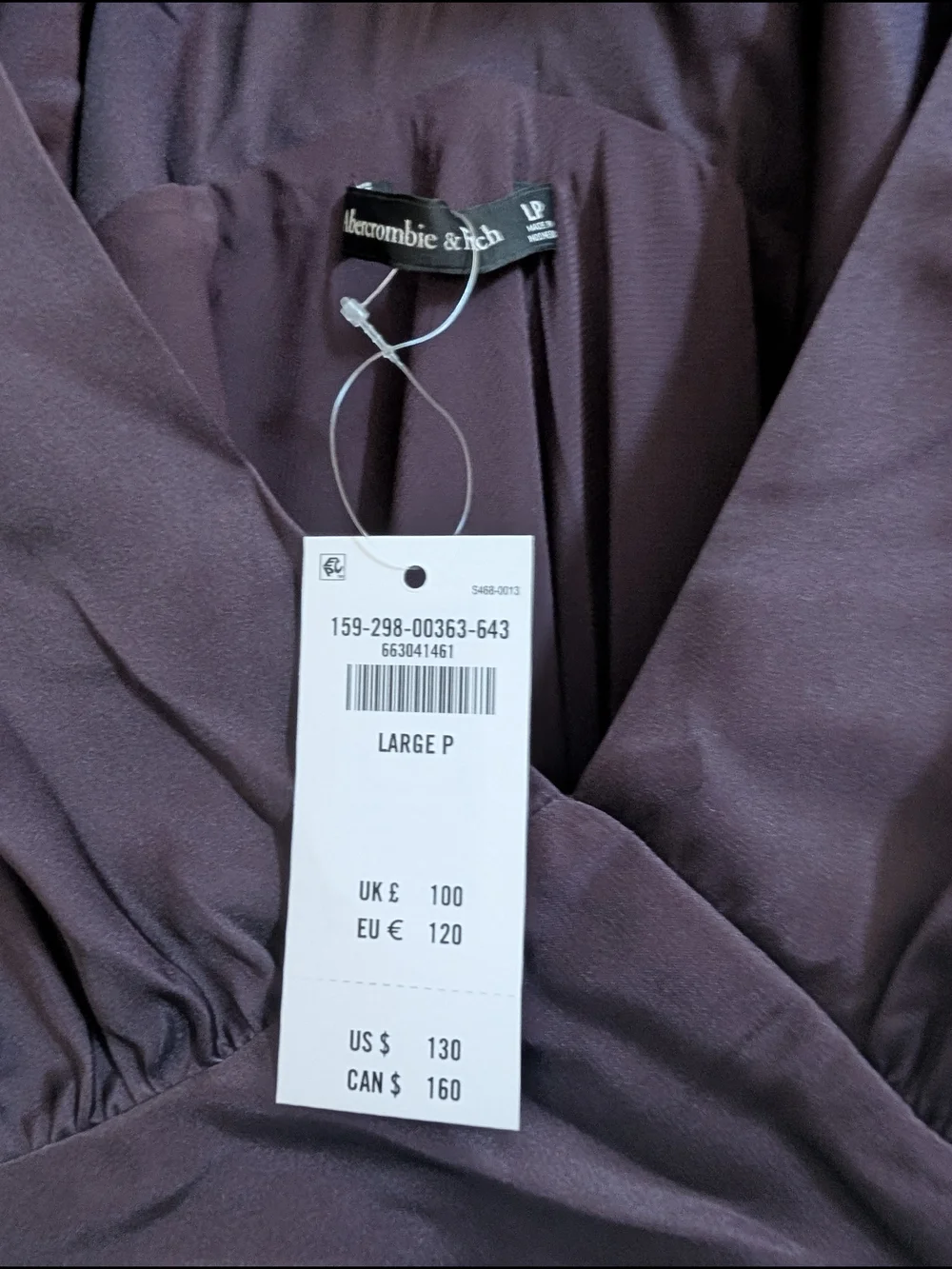 Abercrombie & Fitch NWT L Petite Draped Back Maxi Dress